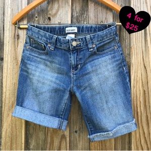 BERMUDA JEAN SHORTS, OLD NAVY SIZE 12